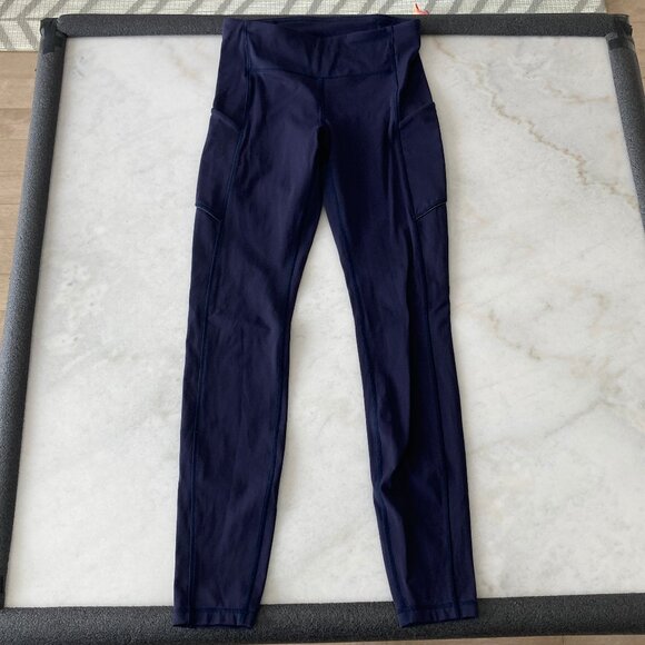 Lululemon Speed Up Tight Brushed Luxtreme leggings / pants / tights (Navy) 28" - Picture 6 of 10